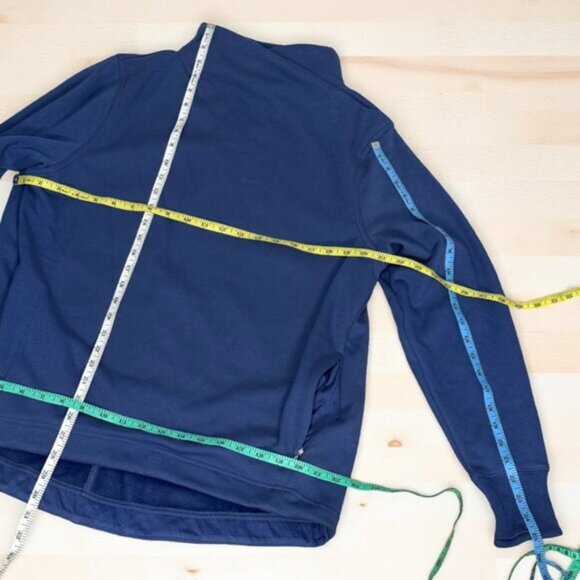 NWT Athleta Cozy Karma Twist Neck Sweatshirt | Large | Blue - Picture 9 of 9